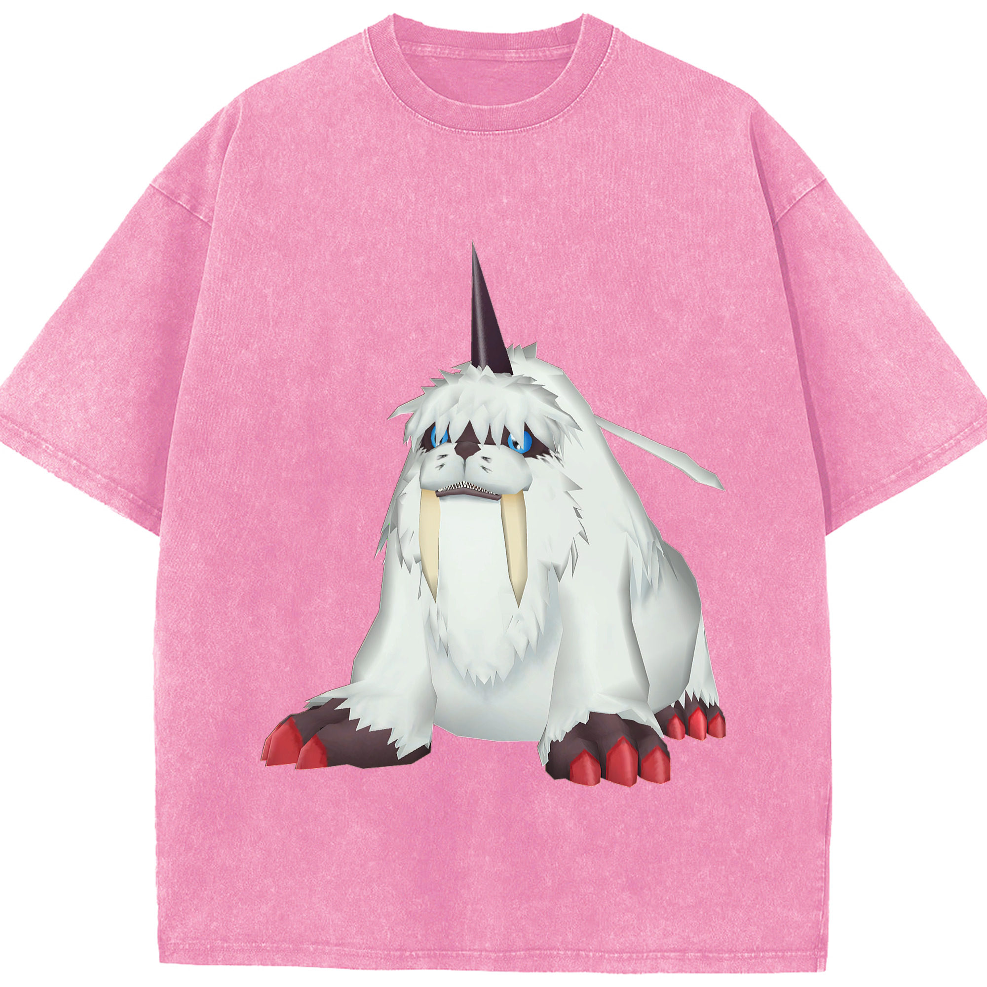 （画像用） Digimon デジタルモンスター/デジモン 綿100% ヴィンテージ風 半袖Tシャツ（フロントプリント）